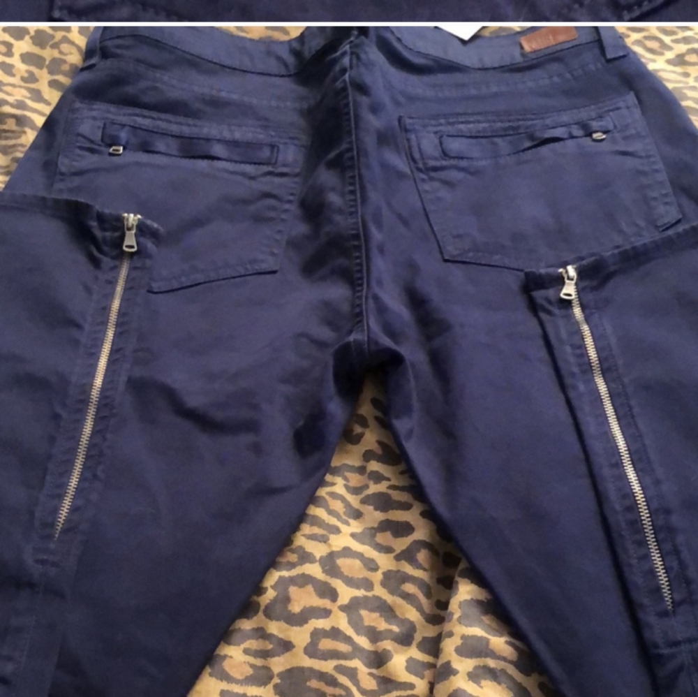 Paige MARLEY Skinny Zip moto pants, 31 - Picture 6 of 14